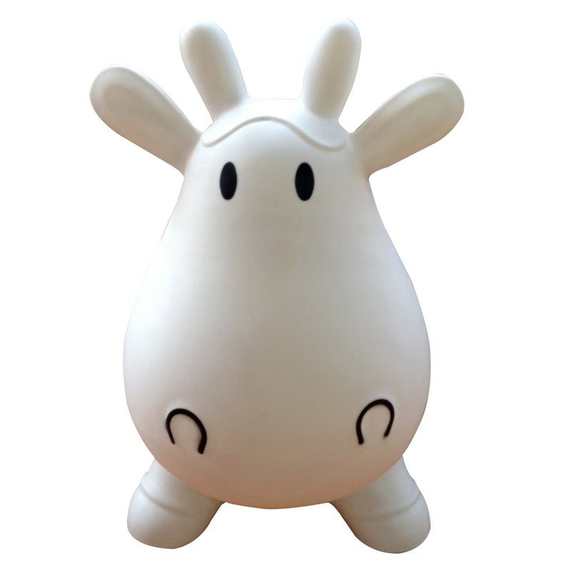 AppleRound Inflatable Ride-on Bouncy Animal Hopper â€“ Horse, Cow or Unicorn â€“ Kids Space Hopper Bouncer with Hand Pump â€“ Jumping Toy for Indoor/Outdoor Play - Image 2
